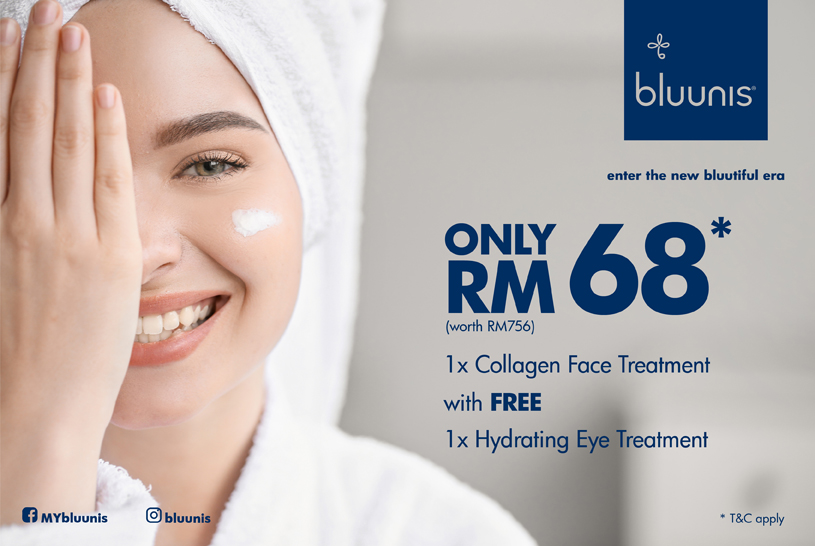bluunis facial treatment promotion hydrating collagen deals promotion offer